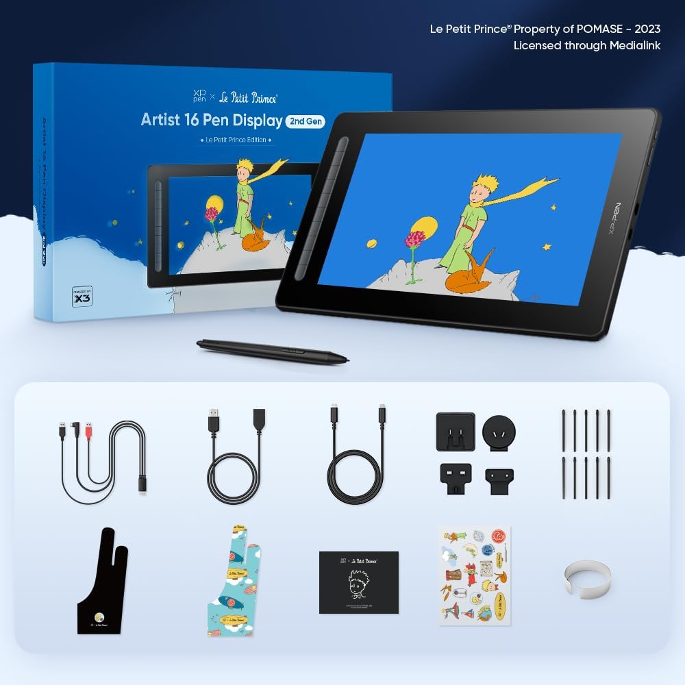 XP-Pen Artist 16 Pen Display | 2nd Gen | Le Petit Prince Limited Edition | NOVO