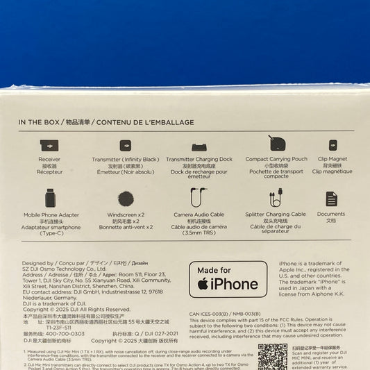 DJI Mic Mini (1 TX + 1 RX) - NOVO