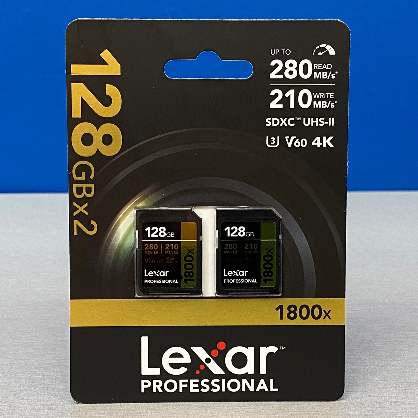 Lexar GOLD 128GB SDXC V60 UHS-II | 280/210MB/s | Pack-2 | NOVO