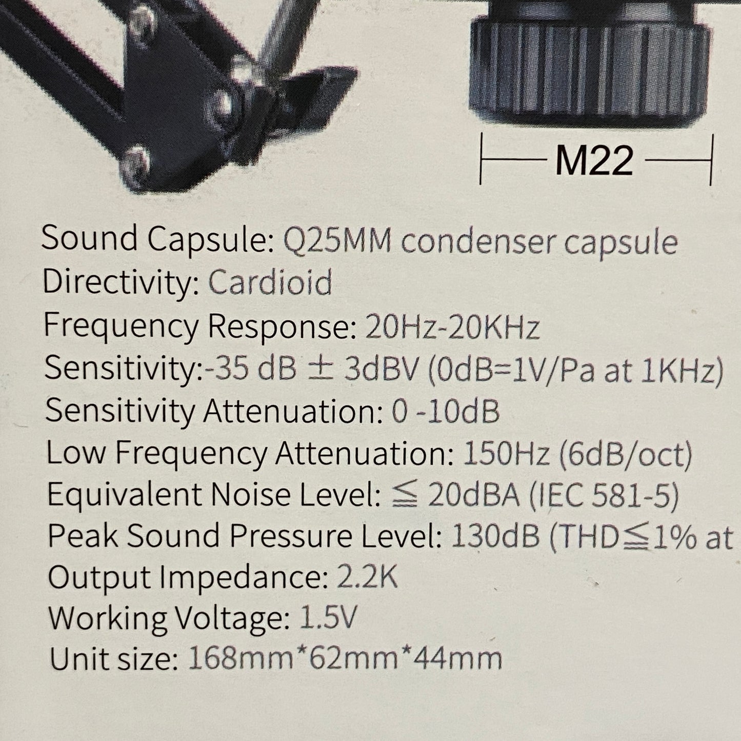 LENSGO KD96 Cardioid Condenser Microphone + Suporte Podcast (NOVO)
