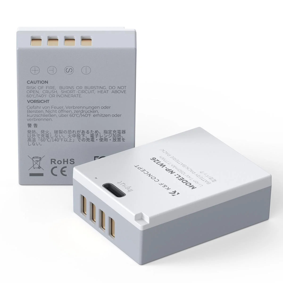 Bateria K&F Concept USB Type C - Fujifilm NP-W126