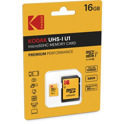 Kodak microSDHC 16GB UHS-I U1 V10 90MB/s - NOVO