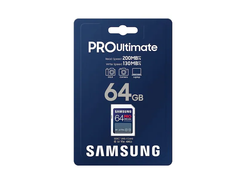 Samsung Pro Ultimate SD 64GB V30 200/130MB's - NOVO