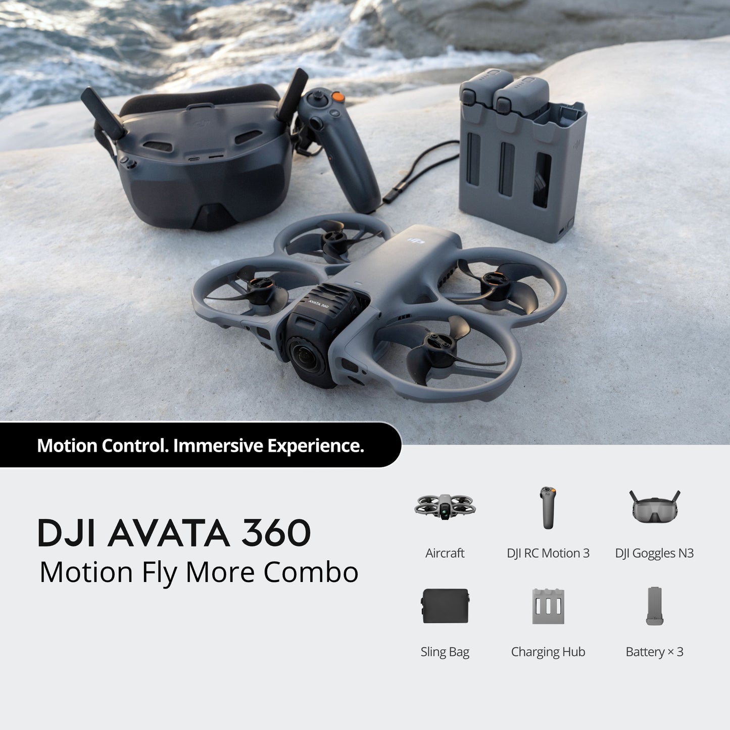 DJI Avata 360 | Motion Fly More Combo | DJI Googles N3 | NOVO