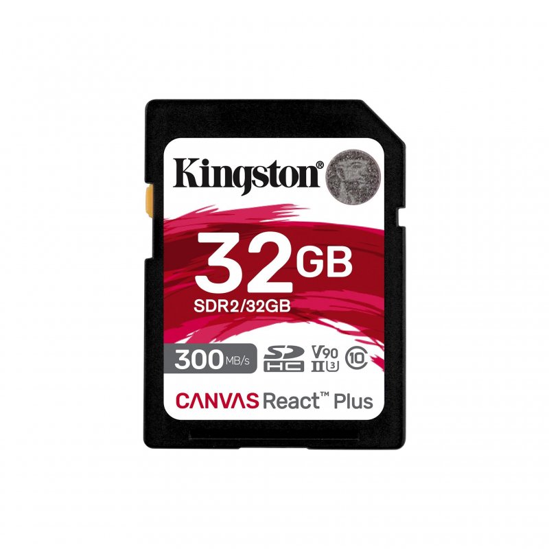 Kingston SD 32GB UHS-II V90 Canvas React Plus | 300MB/s