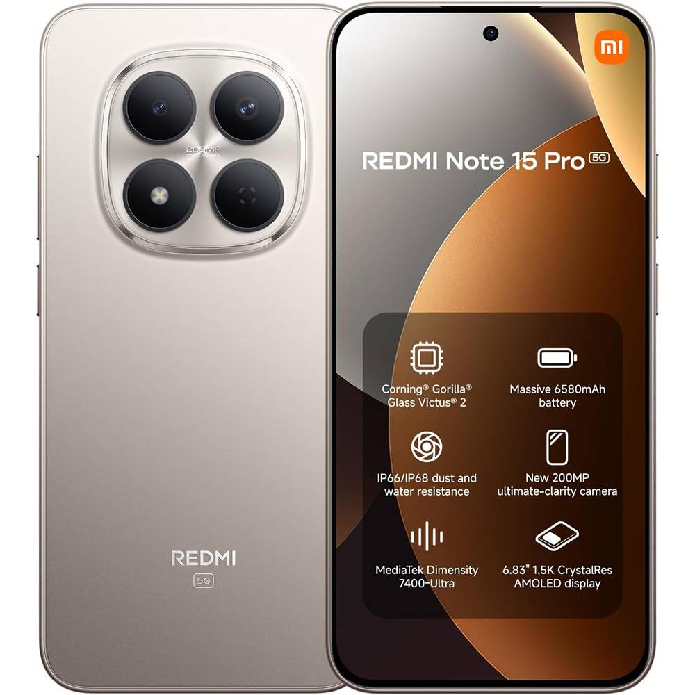 Xiaomi Redmi Note 15 Pro 5G | 8GB/256GB | Titanium Color | NOVO