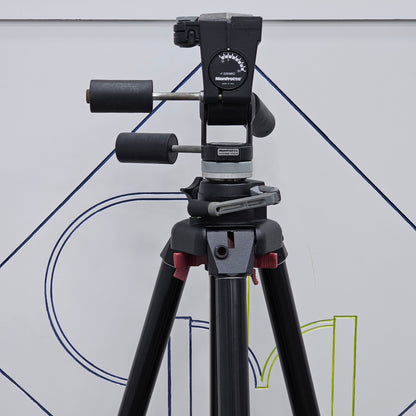 Tripé Manfrotto 058B + Cabeça 029 MK2 (3-Way)