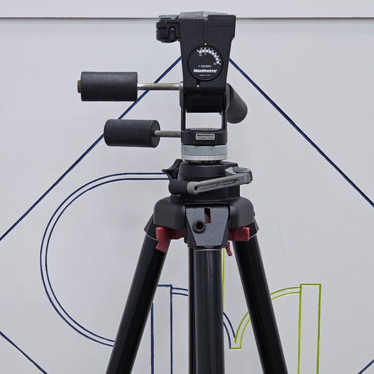 Tripé Manfrotto 058B + Cabeça 029 MK2 (3-Way)