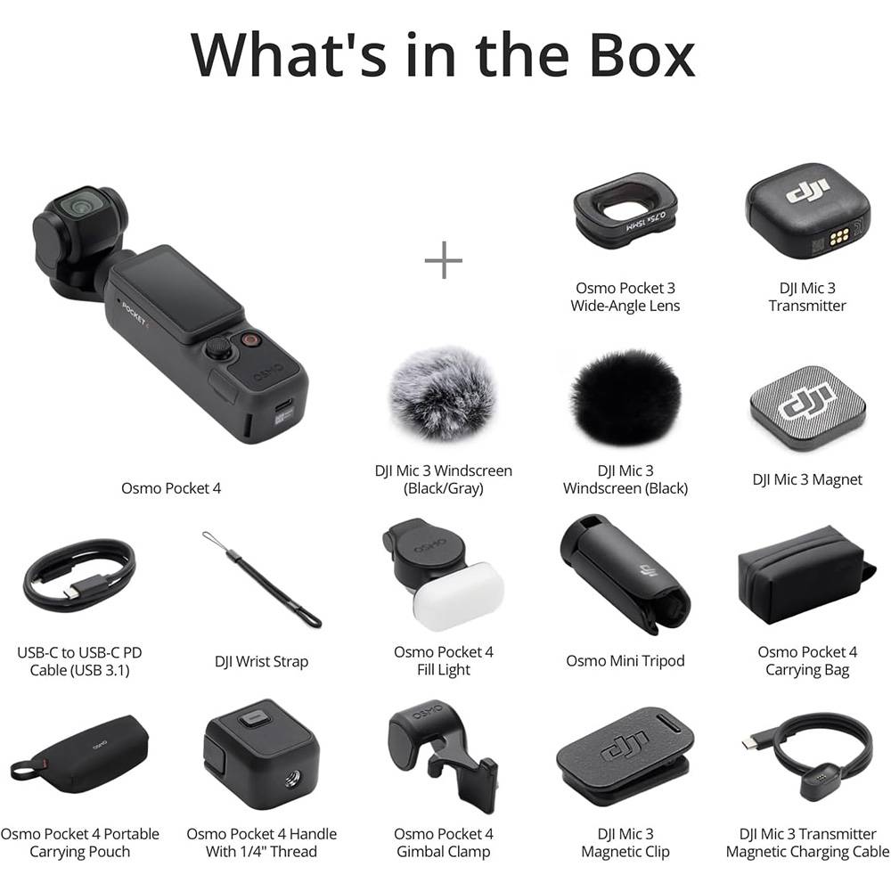 DJI Osmo Pocket 4 | Creator Combo | NOVO