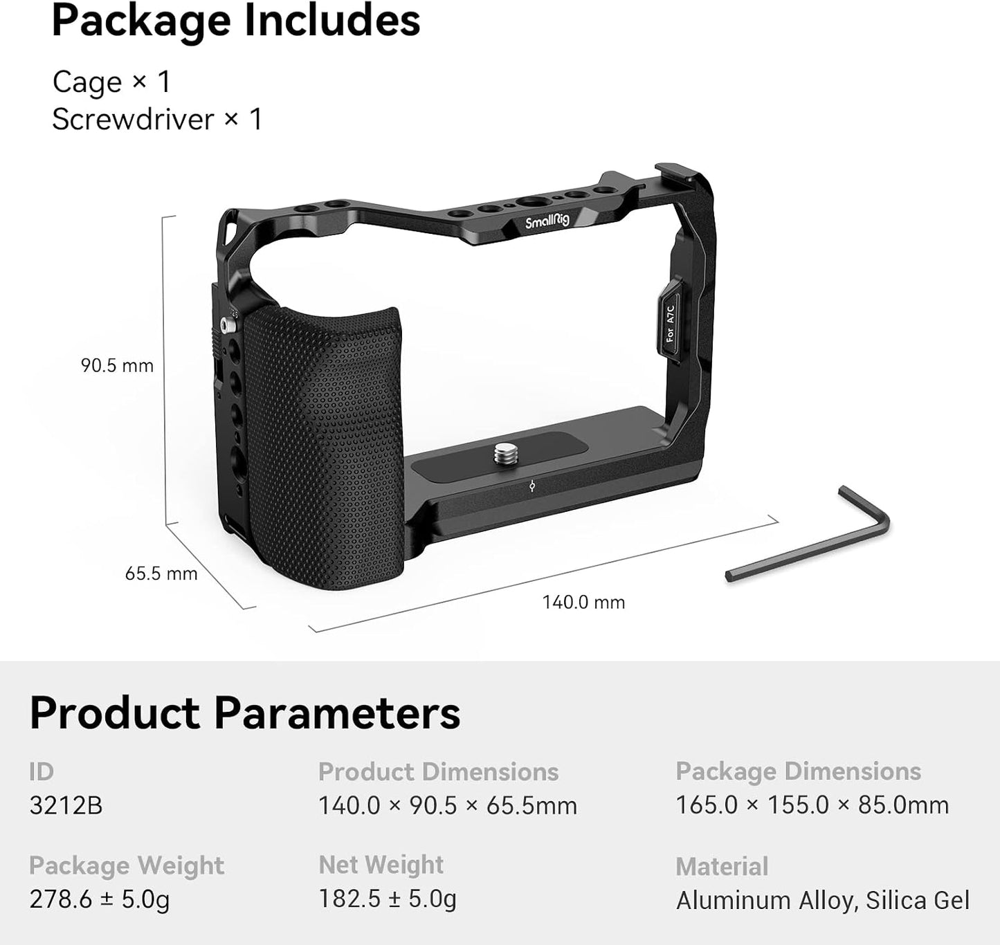 Cage SmallRig 3212B | Sony A7C | NOVA