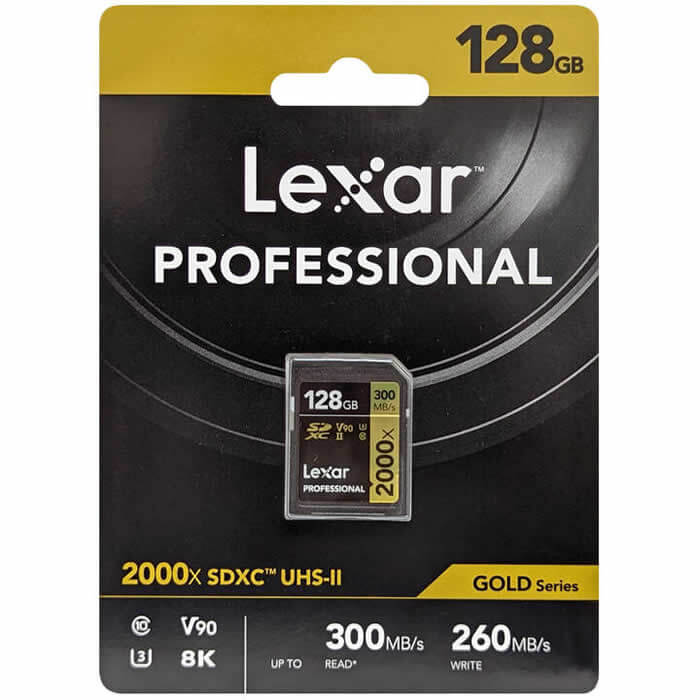 Lexar Professional 128GB SDXC V90 UHS-II (300/260MB/s) - NOVO