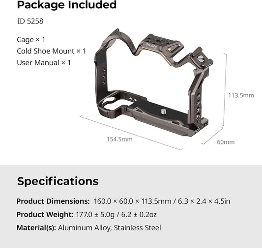Cage SmallRig 5258 | Nikon Z5 | Nikon Z6 | Nikon Z7 | NOVA