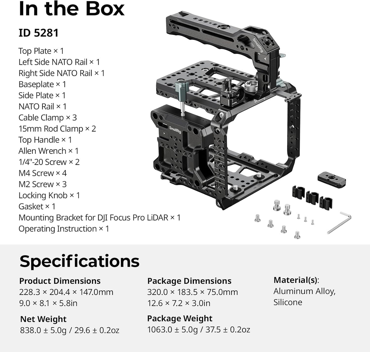 Cage Kit SmallRig 5281 | PYXIS 6K | PYXIS 12K | NOVA