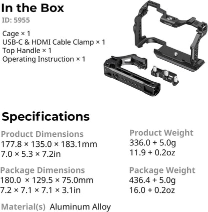 Cage Kit SmallRig 5955 | Canon R6 II | Canon R6 III | NOVA