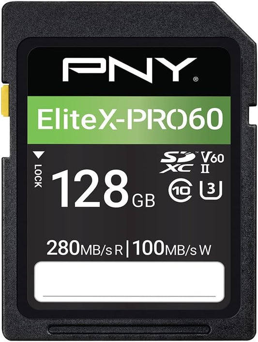 PNY EliteX-Pro60 SDXC 128GB V60 UHS-II - NOVO