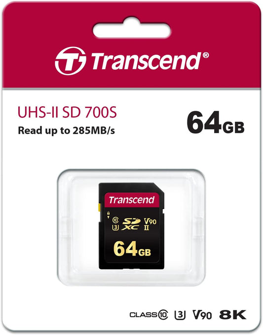 Transcend 700S UHS-II 64GB SDXC V90 285MB/s
