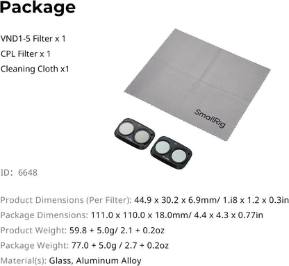 SmallRig 6648 - Filter Kit para DJI Osmo Pocket 4P