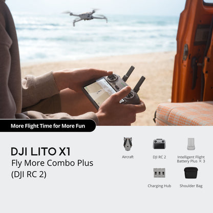 DJI Lito X1 Fly More Combo Plus | RC 2 | NOVO