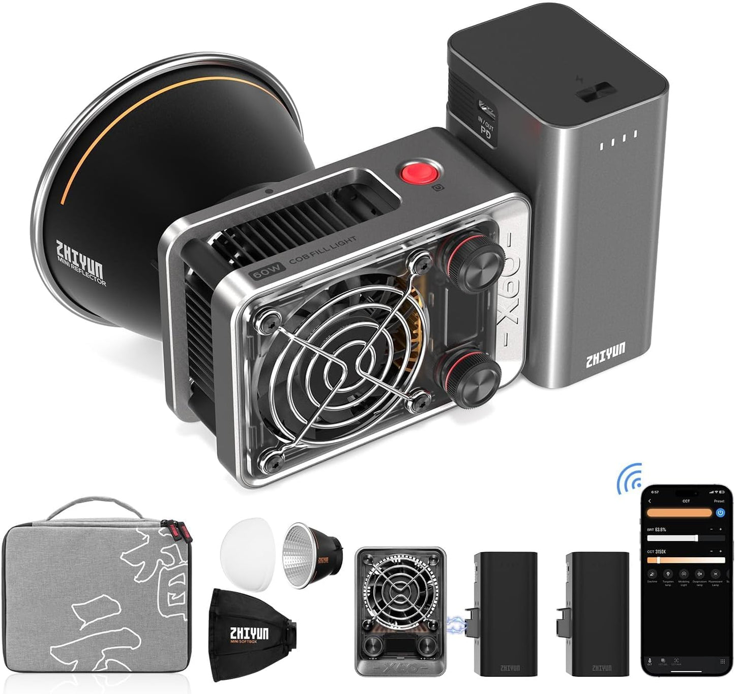 Zhiyun Molus X60 COB Light Pro | 60W | NOVO