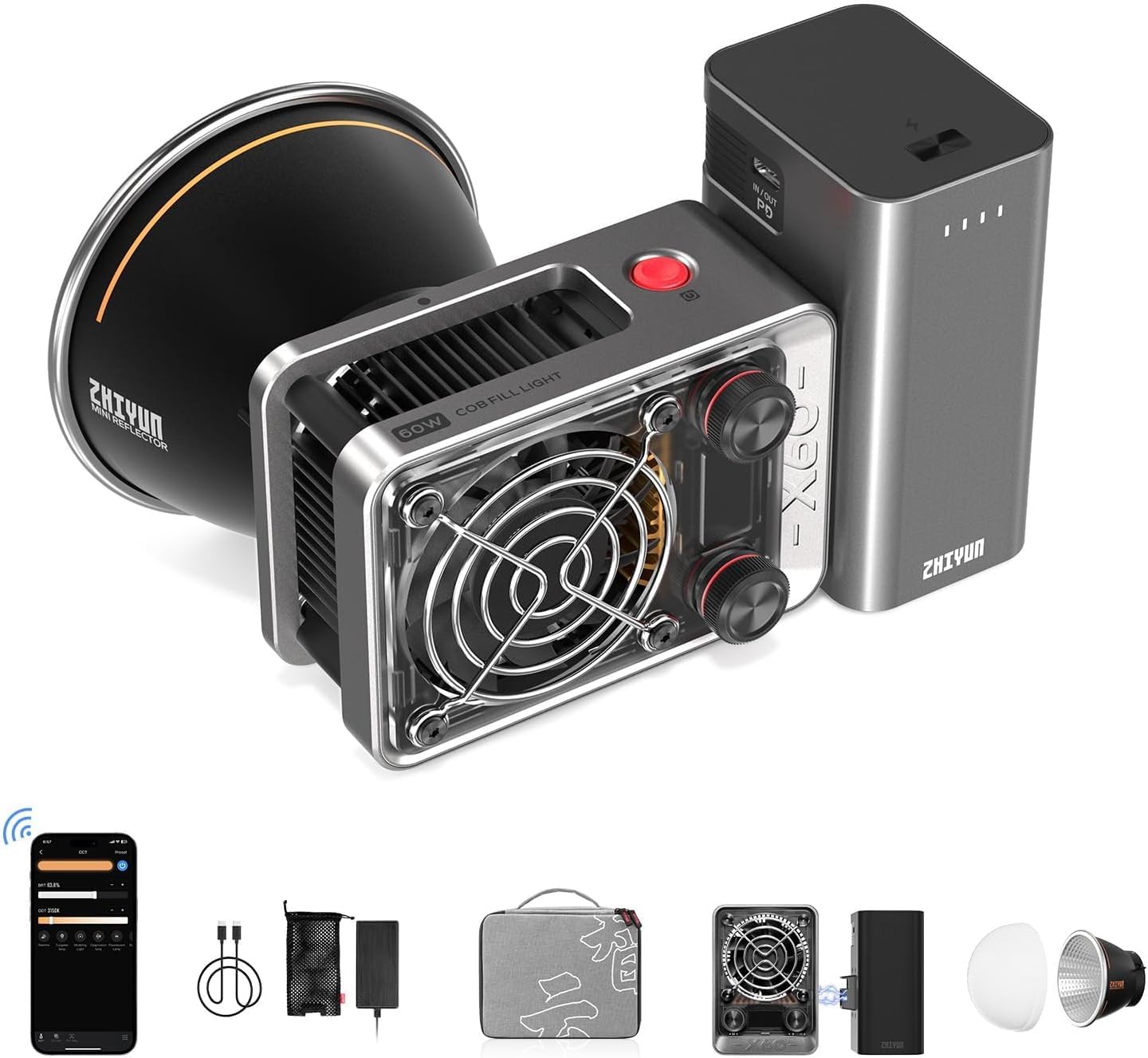 Zhiyun Molus X60 COB Light Combo | 60W | NOVO