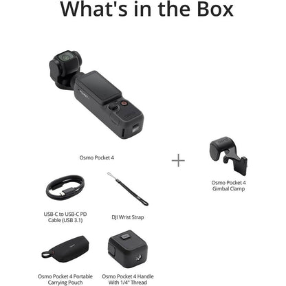 DJI Osmo Pocket 4 | Standard Combo | NOVO