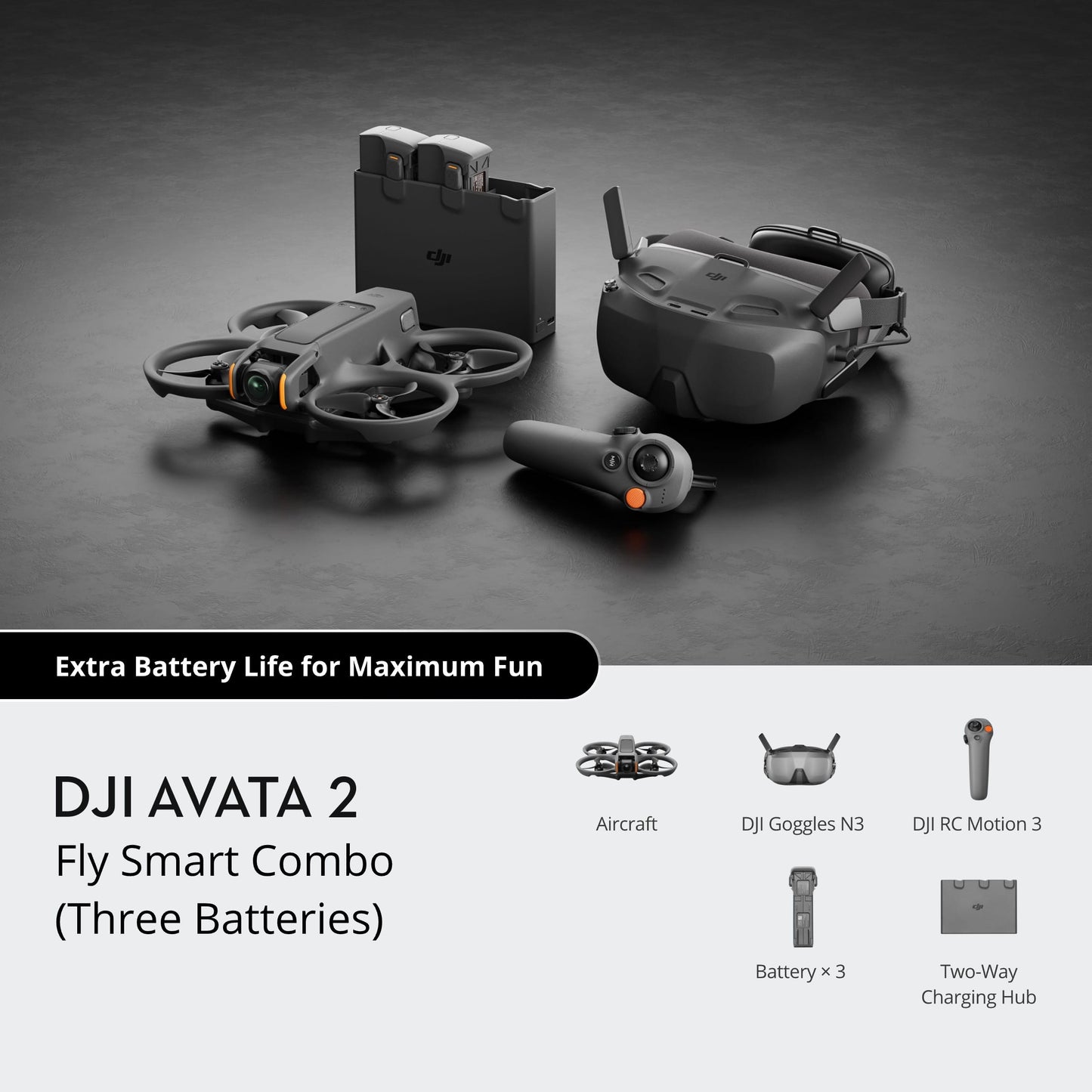DJI Avata 2 Fly Smart Combo (3x Baterias) | NOVO