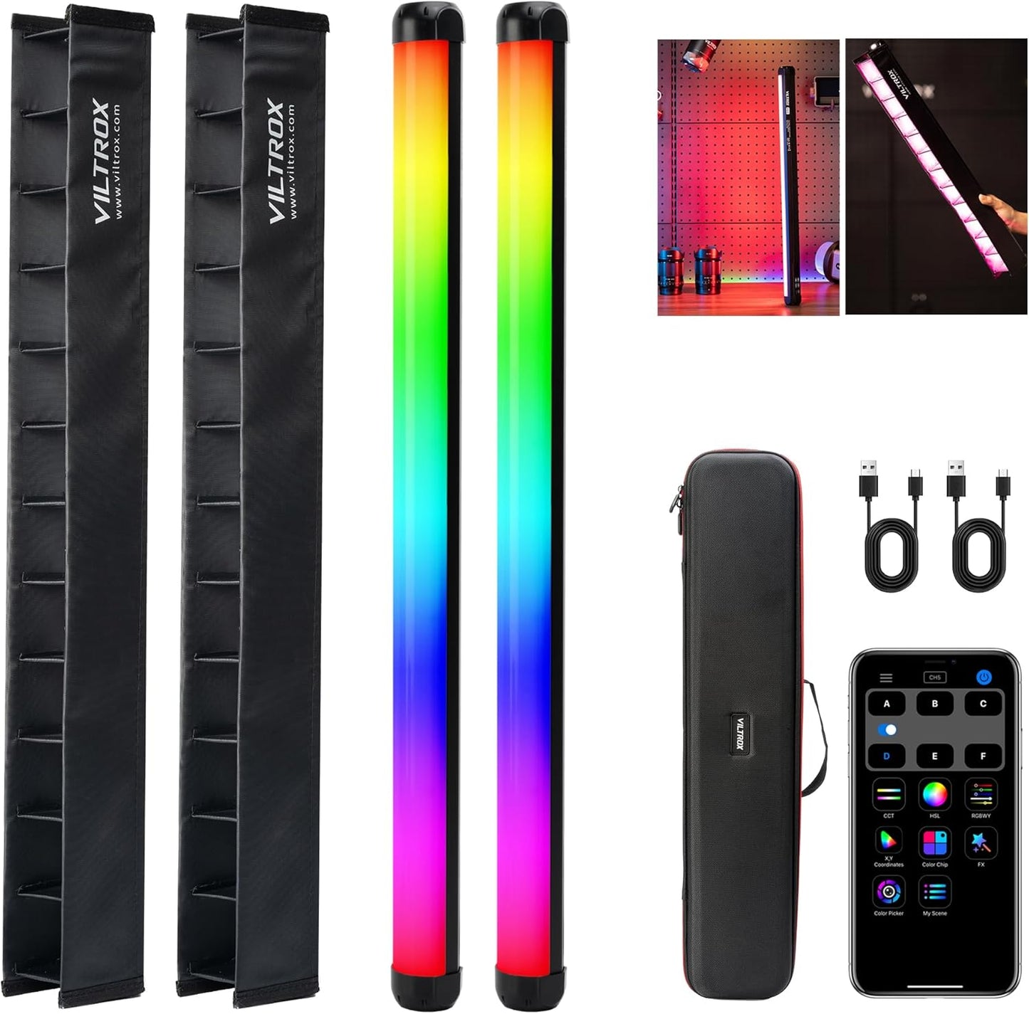 Viltrox K60 RGB Light Stick | Kit Duplo | NOVO