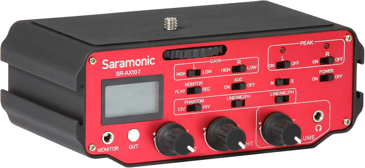 Saramonic SR-AX107 (2-Channel Preamp XLR Audio Adapter) - NOVO