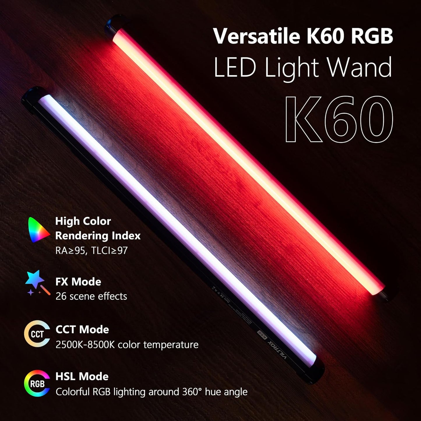 Viltrox K60 RGB Light Stick | NOVO