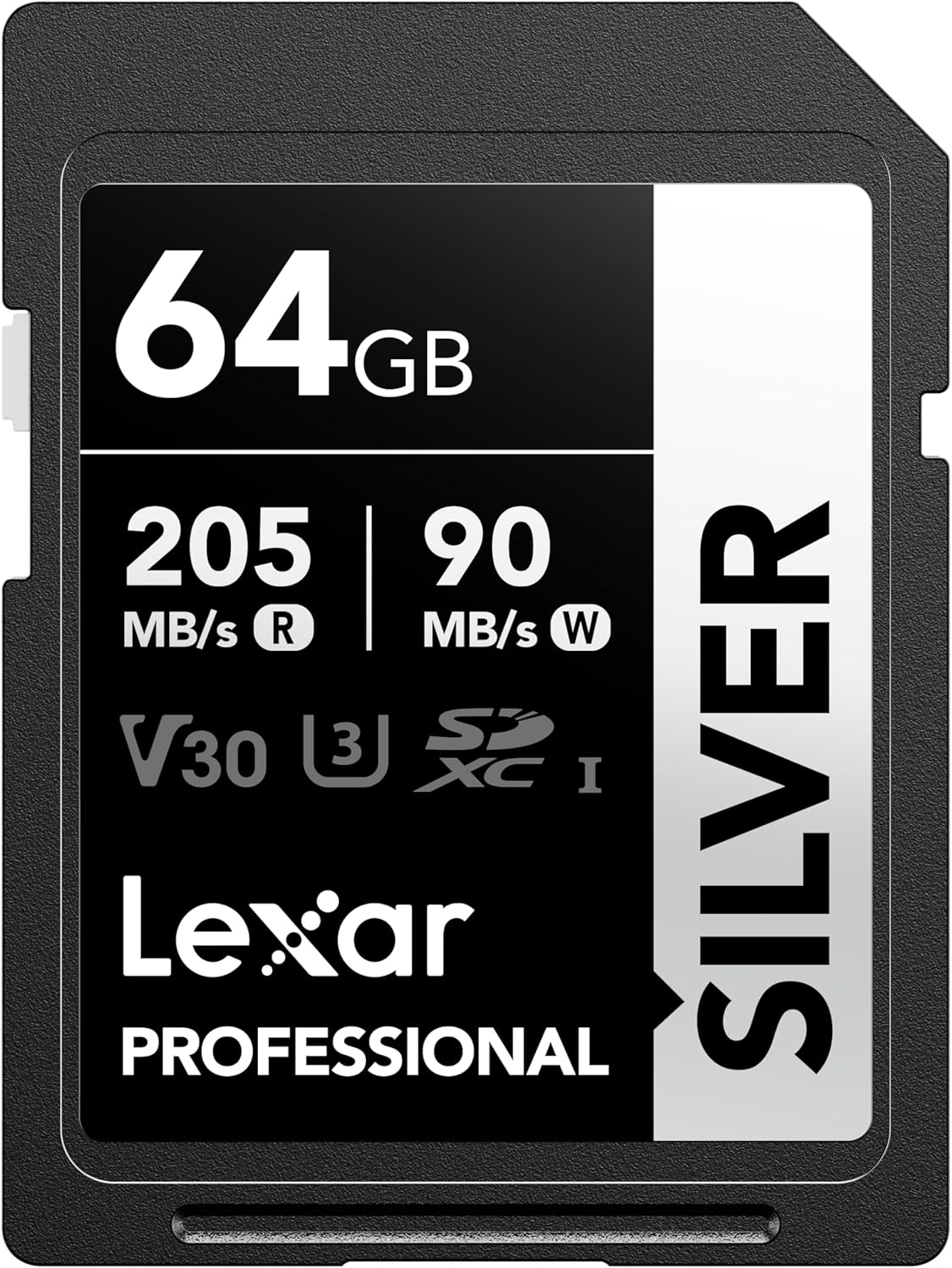 Lexar Silver SDXC 64GB V30 UHS-I | NOVO