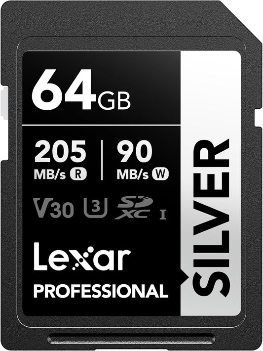 Lexar Silver SDXC 64GB V30 UHS-I | NOVO