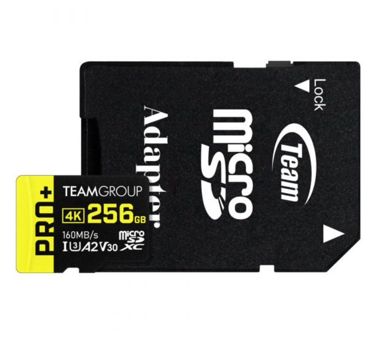 TEAMGROUP Pro+ Micro SDXC V30 A2 160MB/s | NOVO