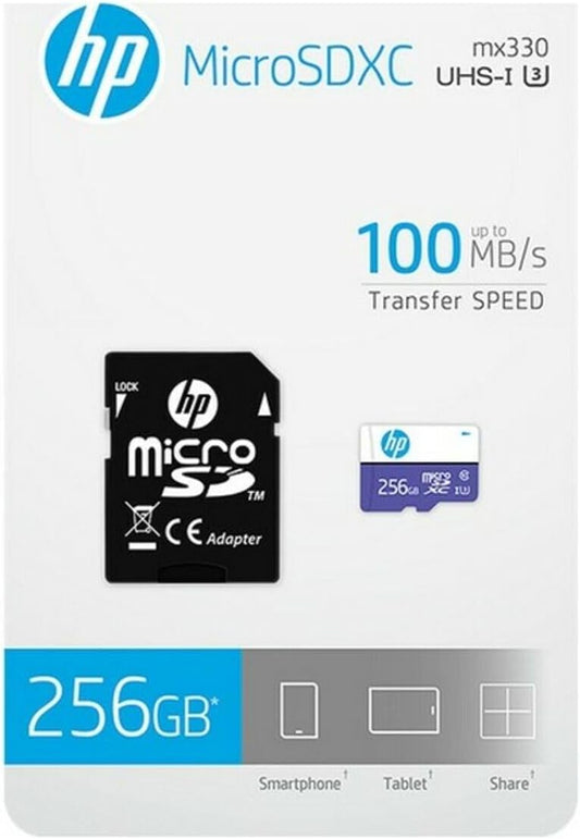 Cartão HP Micro SDXC mx330 V30 A1 256GB 100MB/s