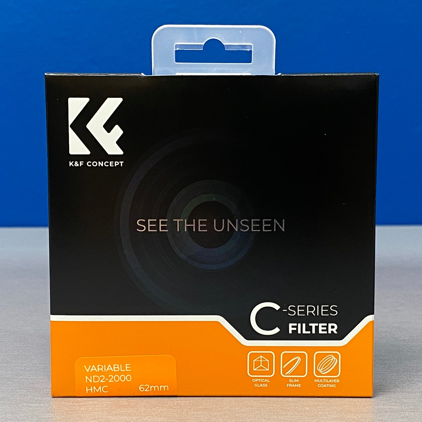K&F Concept ND2-2000 Slim 62mm (Filtro ND Variável) - NOVO