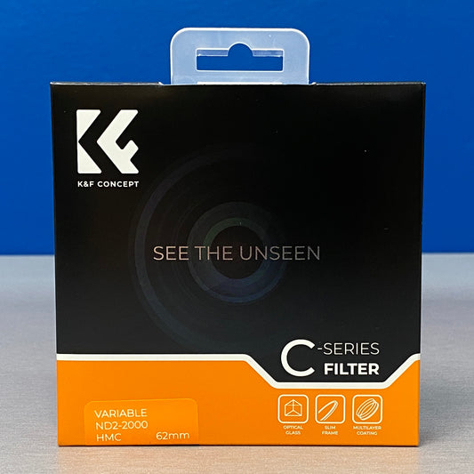 K&F Concept ND2-2000 Slim 62mm (Filtro ND Variável) - NOVO