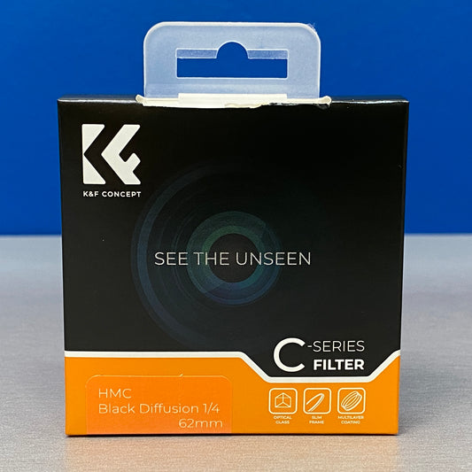 K&F Concept Black Diffusion 1/4 Slim 62mm (Filtro Black Mist) - NOVO