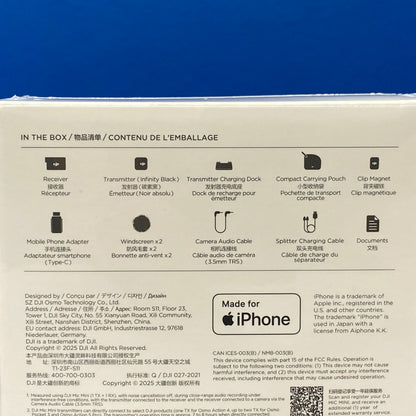 DJI Mic Mini (1 TX + 1 RX) - NOVO