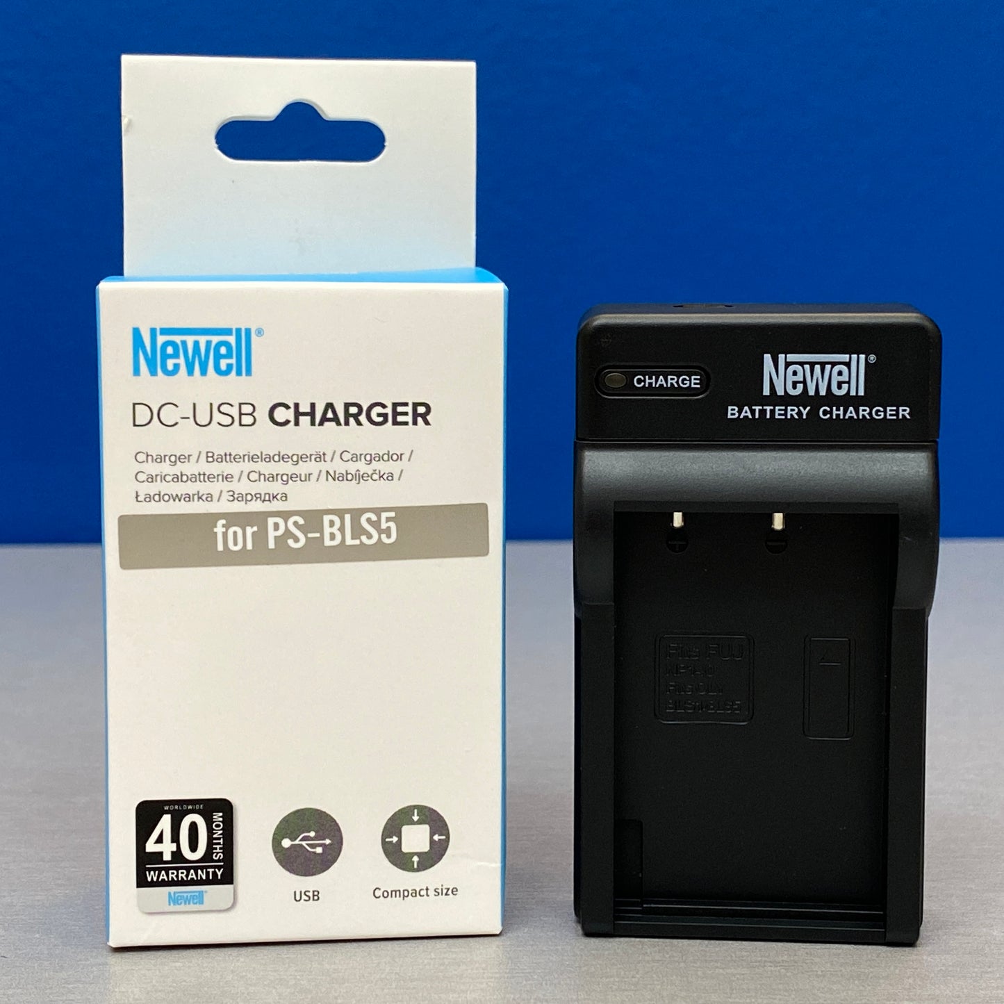 Carregador Newell BCS-5 - Bateria Olympus BLS-1/BLS-5/BLS-50 - NOVO