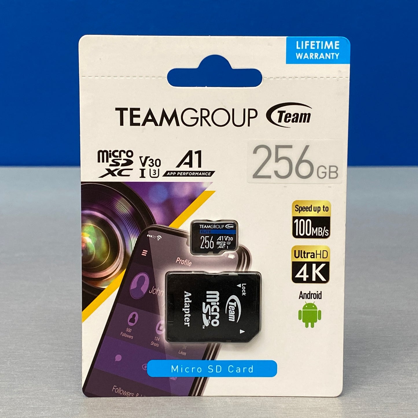TeamGroup Elite microSDXC A1 V30 - 256GB - 100MB/s | NOVO