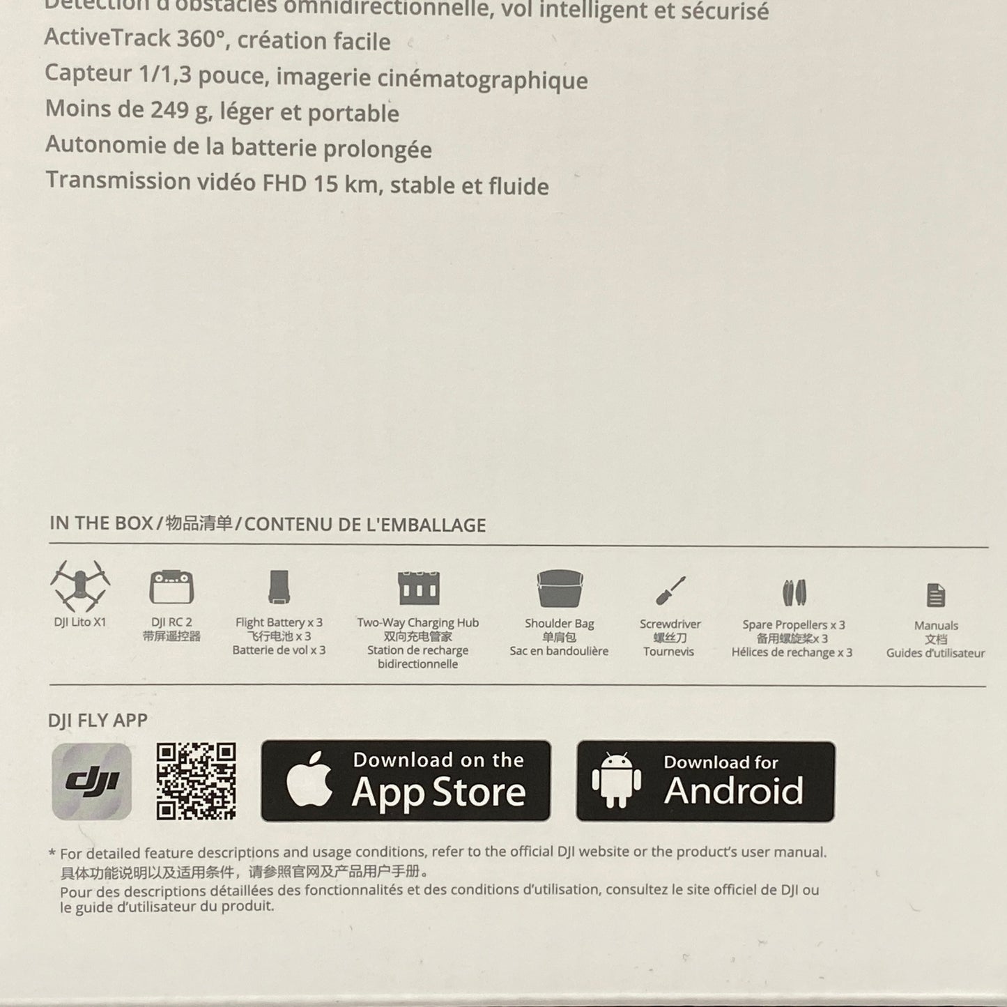 DJI Lito X1 Fly More Combo | RC 2 | NOVO