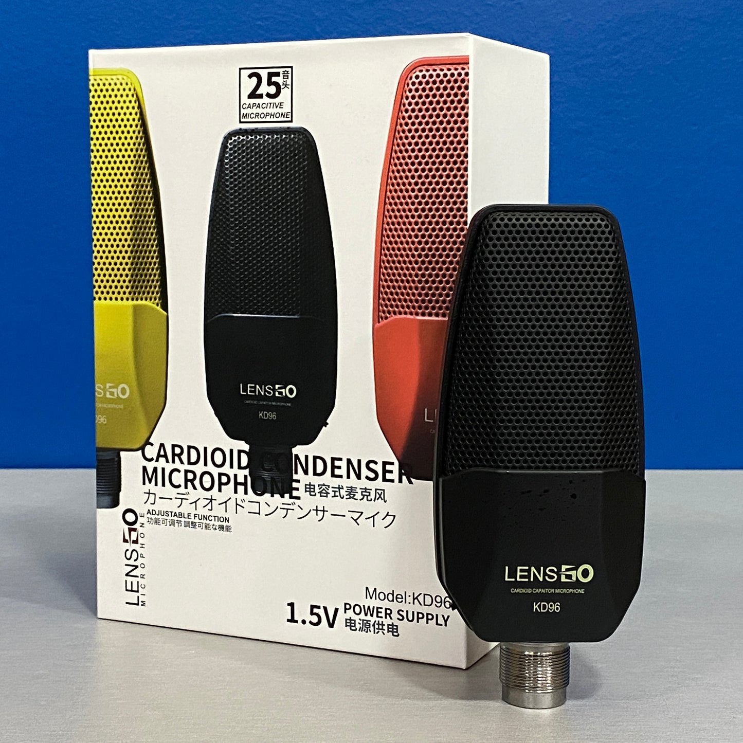 LENSGO KD96 Cardioid Condenser Microphone + Suporte Podcast (NOVO)