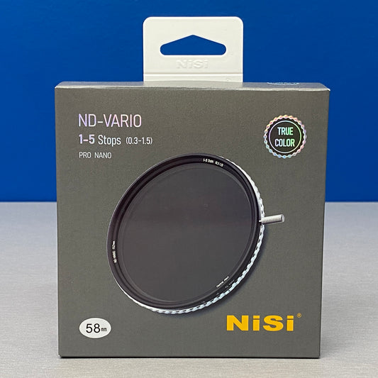 NiSi ND-Vario True Color 1-5 Stops - 58mm (ND Variável) - NOVO