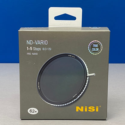 NiSi ND-Vario True Color 1-5 Stops - 62mm (ND Variável) - NOVO