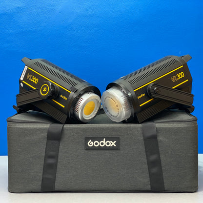 Kit Duplo Godox VL300 | LED | 300W + 300W