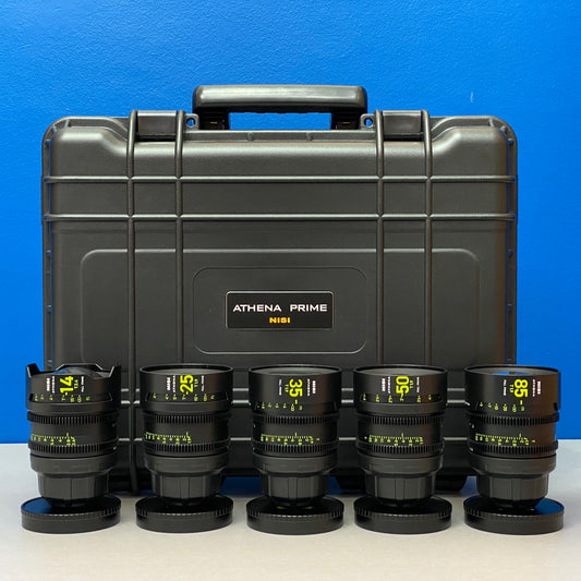 NiSi Athena Prime Kit | 14mm T2.4 | 25mm, 35mm, 50mm, 85mm T2.9 | PL-Mount | NOVAS