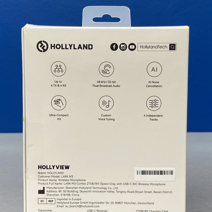 Hollyland Lark M3 Combo | 2TX + 1RX | NOVO