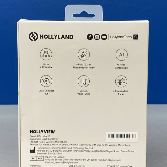 Hollyland Lark M3 Combo | 2TX + 1RX | NOVO