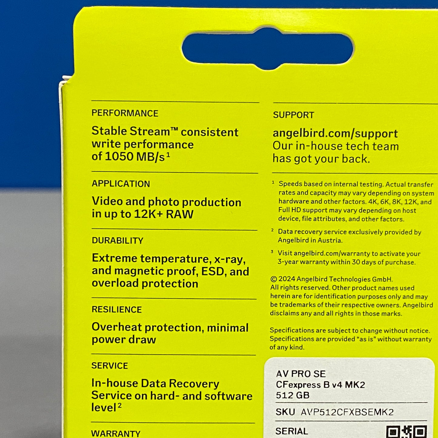 Angelbird AV Pro SE CFexpress 4.0 Type B 512GB | NOVO