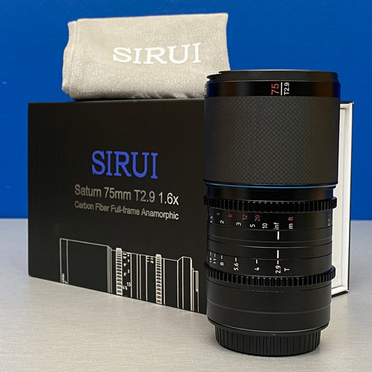 SIRUI Saturn 75mm T2.9 1.6x Anamorphic (Carbon Fiber) - NOVA