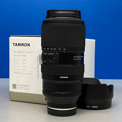 Tamron 50-400mm f/4.5-6.3 Di III VC VXD